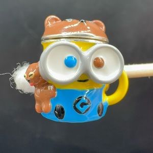 Handmade Minions Bob and Bear enamel s925 charm kawaii bead banana hat locket